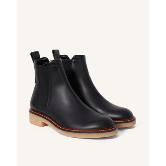 EVERLANE The Chelsea Boots Leather Black Size 8 $195 - Picture 2 of 8